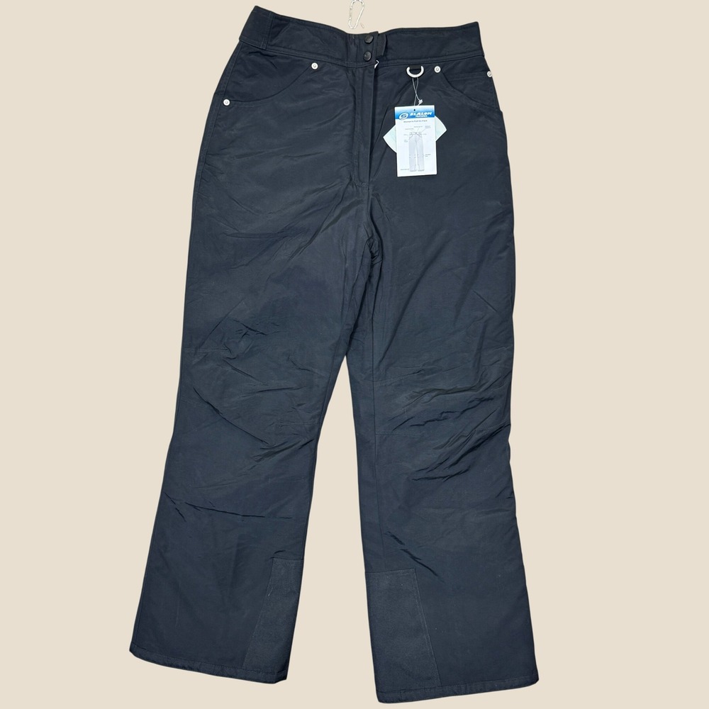 New Slalom Snow Pants Women M Black WeatherGuard Insulated Waterproof Ski Winter